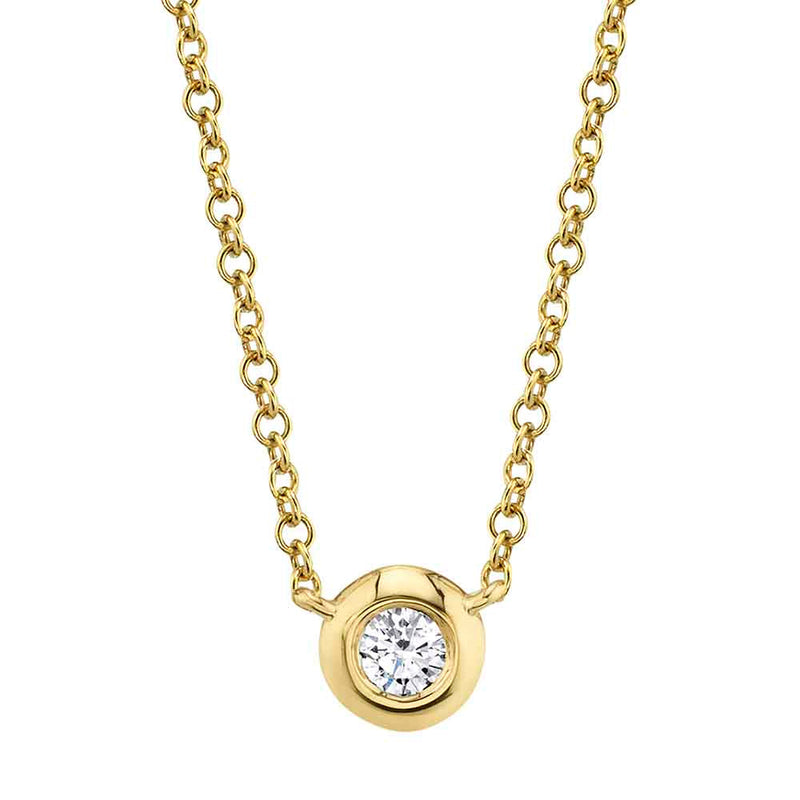 0.10CT DIAMOND BEZEL NECKLACE