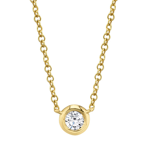0.20CT DIAMOND BEZEL NECKLACE