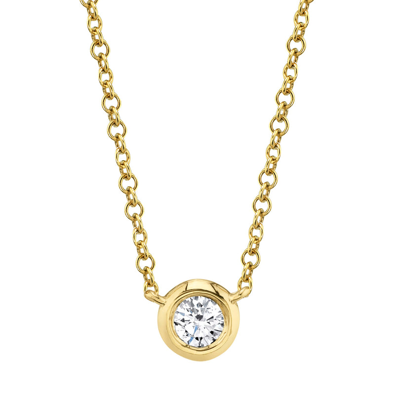 0.20CT DIAMOND BEZEL NECKLACE