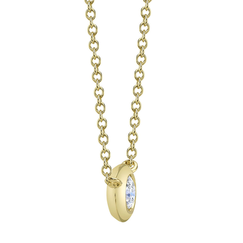 0.20CT DIAMOND BEZEL NECKLACE