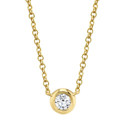 0.20CT DIAMOND BEZEL NECKLACE