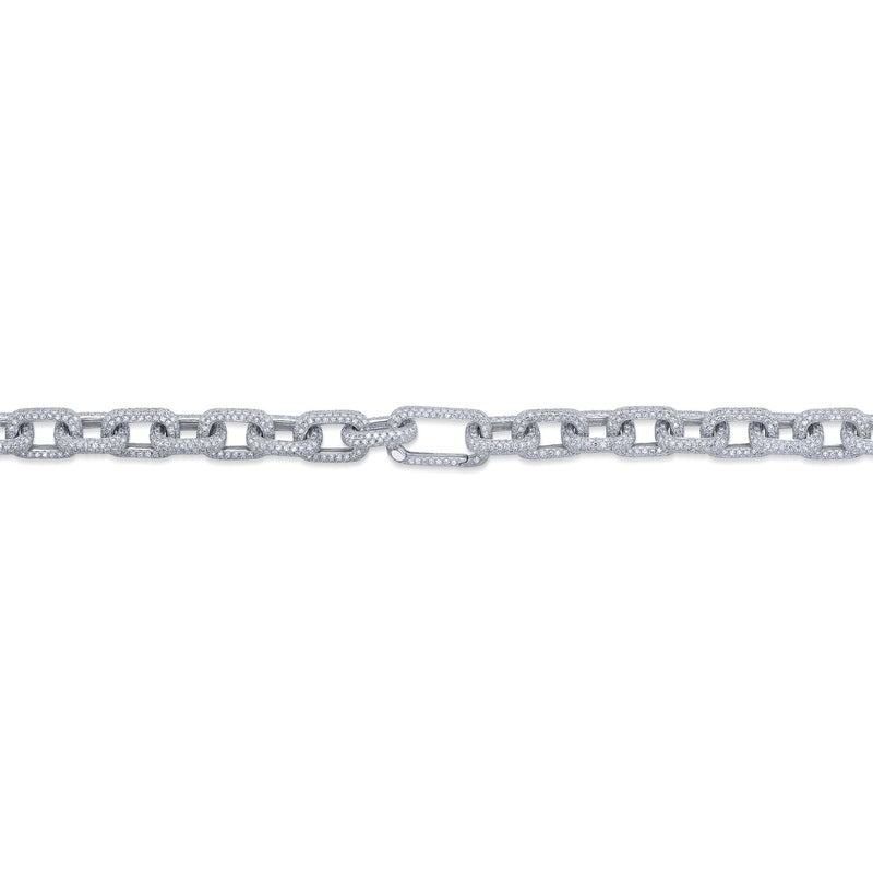 17.25CT DIAMOND PAVE LINK NECKLACE
