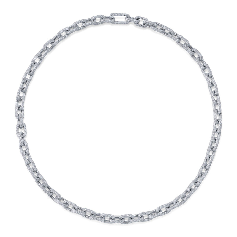 17.25CT DIAMOND PAVE LINK NECKLACE