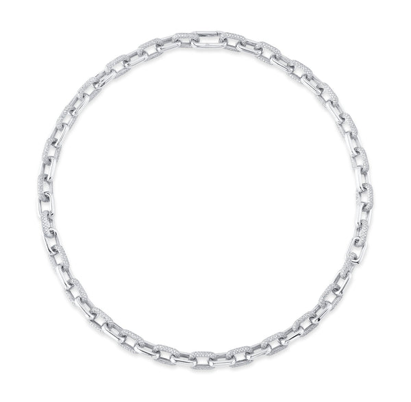 8.72CT DIAMOND PAVE LINK NECKLACE