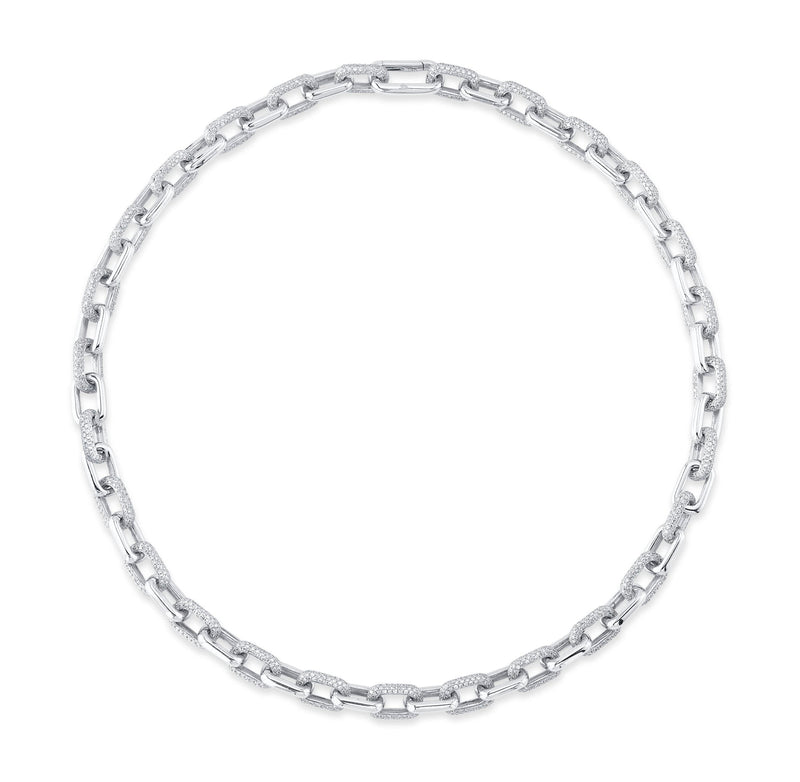 8.72CT DIAMOND PAVE LINK NECKLACE