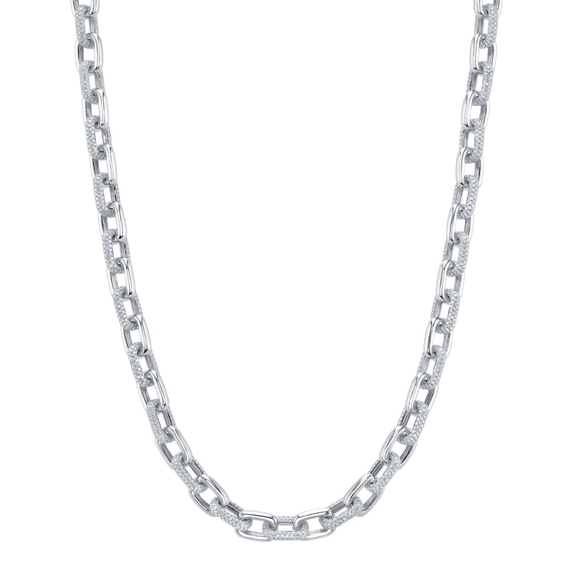 8.72CT DIAMOND PAVE LINK NECKLACE