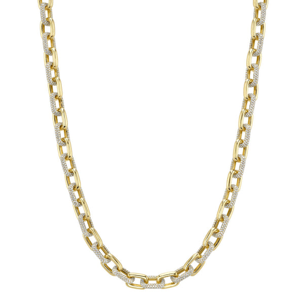8.72CT DIAMOND PAVE LINK NECKLACE