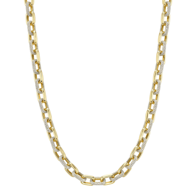 8.72CT DIAMOND PAVE LINK NECKLACE