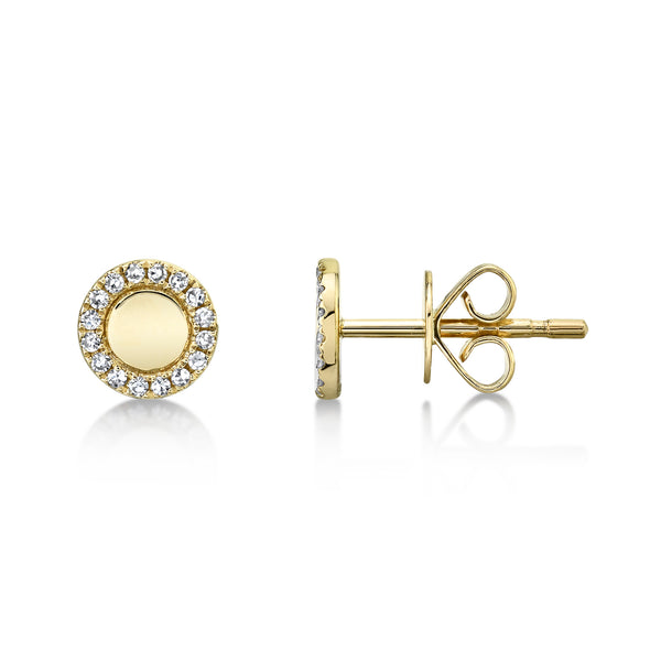 0.10CT DIAMOND CIRCLE STUD EARRING