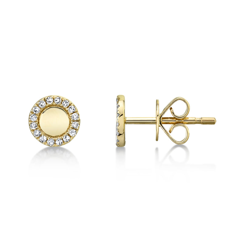 0.10CT DIAMOND CIRCLE STUD EARRING
