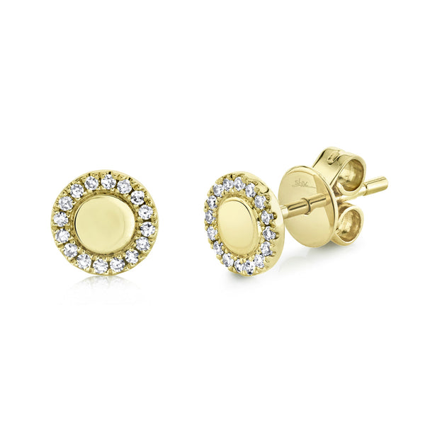 0.10CT DIAMOND CIRCLE STUD EARRING
