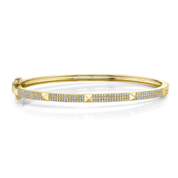 0.45CT DIAMOND PAVE PYRAMID BANGLE