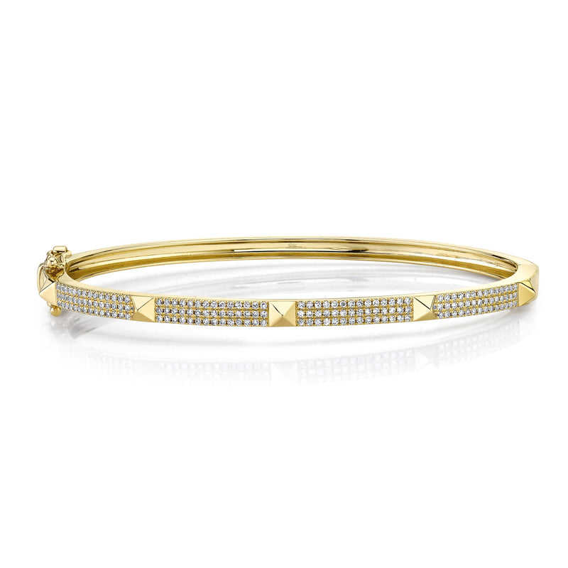 0.45CT DIAMOND PAVE PYRAMID BANGLE