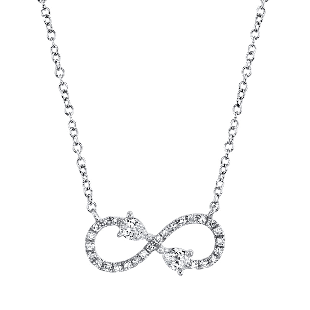 0.22CT DIAMOND PEAR INFINITY NECKLACE – Shy Creation
