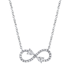 0.22CT DIAMOND PEAR INFINITY NECKLACE