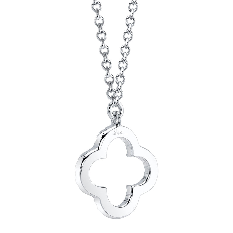 0.08CT DIAMOND CLOVER NECKLACE