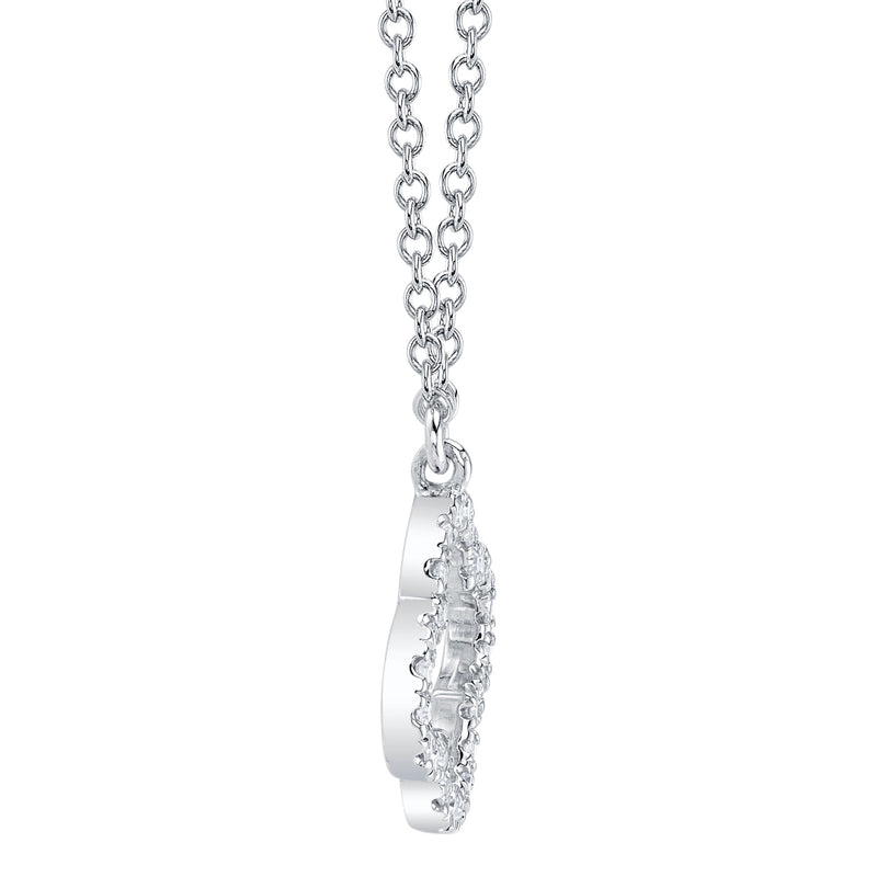 0.08CT DIAMOND CLOVER NECKLACE