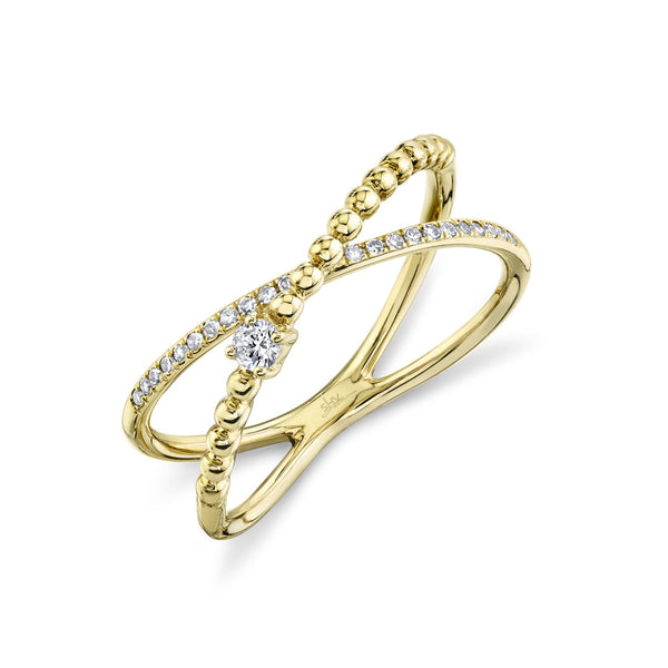 0.12CT DIAMOND "X" RING