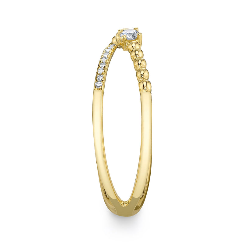 0.12CT DIAMOND "X" RING