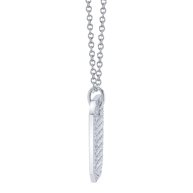 0.90CT DIAMOND DOG TAG NECKLACE