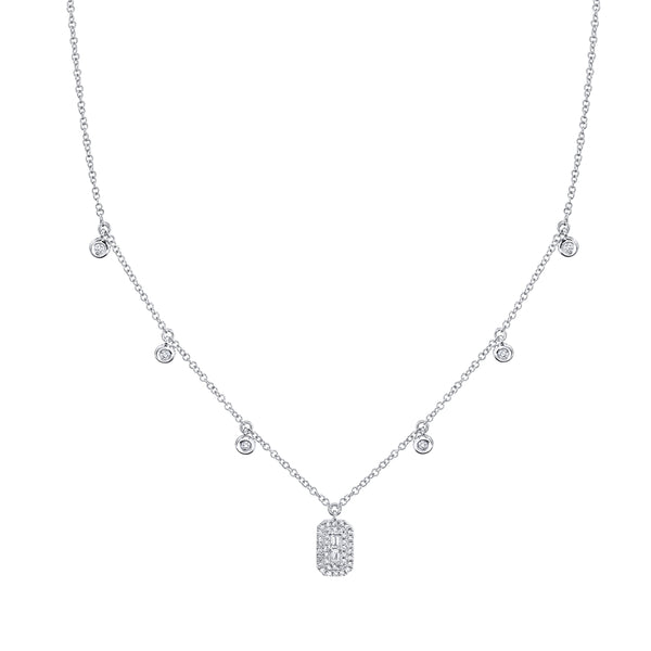 0.20CT DIAMOND BAGUETTE NECKLACE