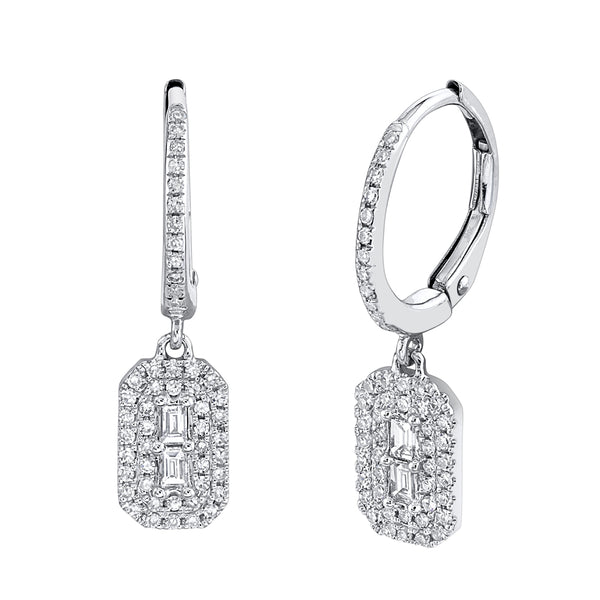 0.32CT DIAMOND BAGUETTE EARRING