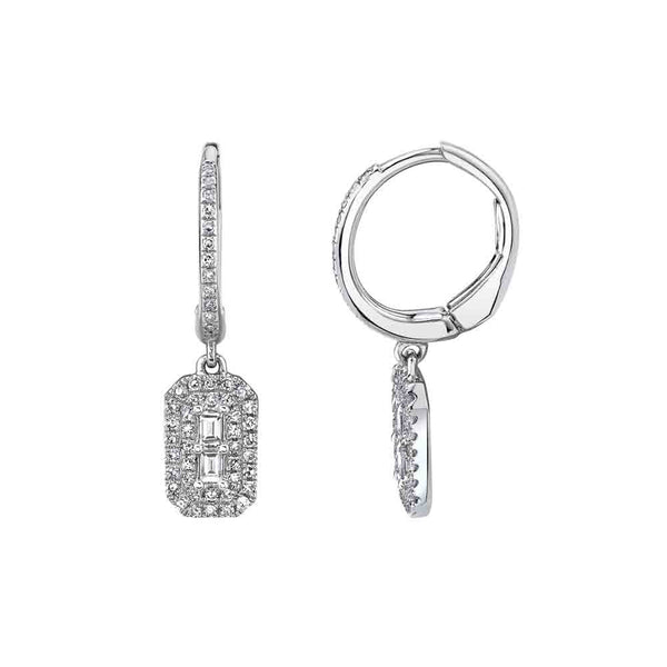 0.32CT DIAMOND BAGUETTE EARRING