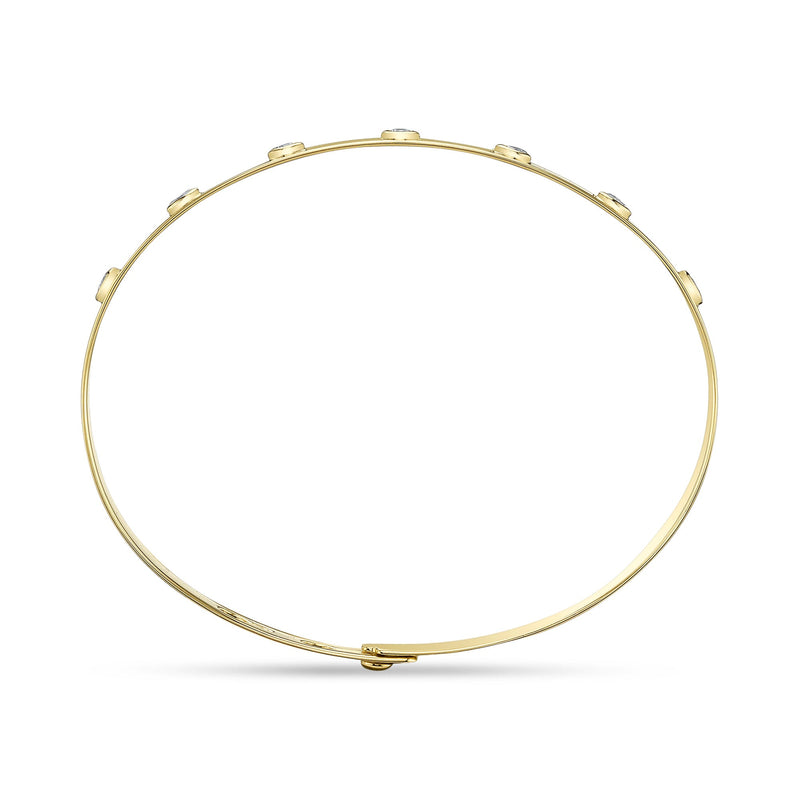 0.32CT DIAMOND BEZEL LATCH LOCK BANGLE