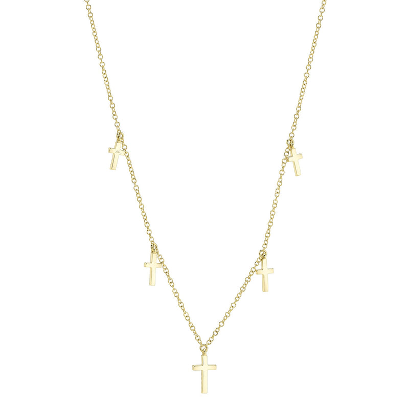 0.09CT DIAMOND CROSS NECKLACE