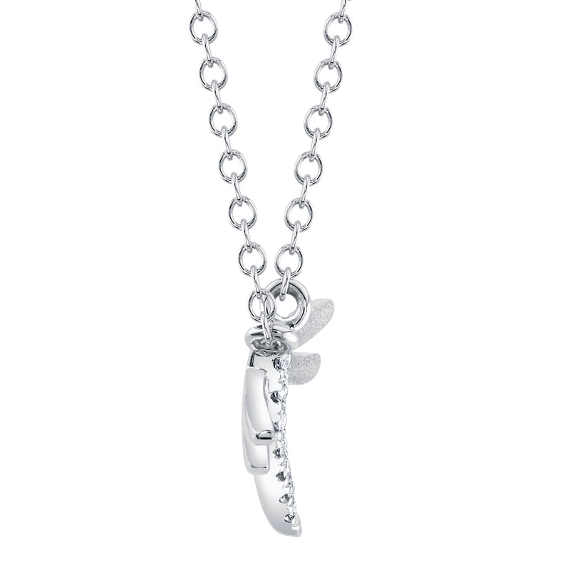 0.03CT DIAMOND DRAGONFLY MATTE NECKLACE