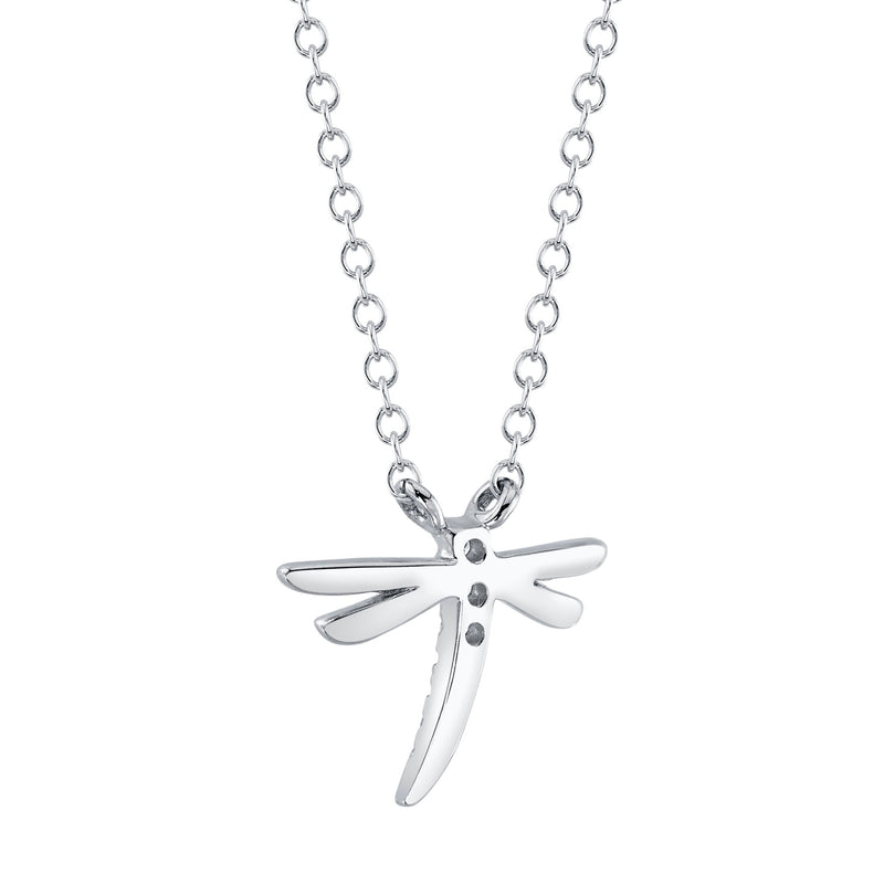 0.03CT DIAMOND DRAGONFLY MATTE NECKLACE