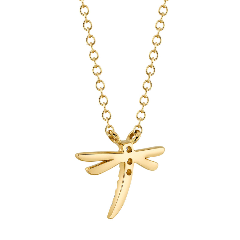 0.03CT DIAMOND DRAGONFLY MATTE NECKLACE