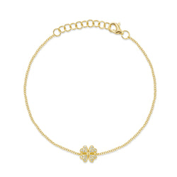 0.05CT DIAMOND CLOVER BRACELET
