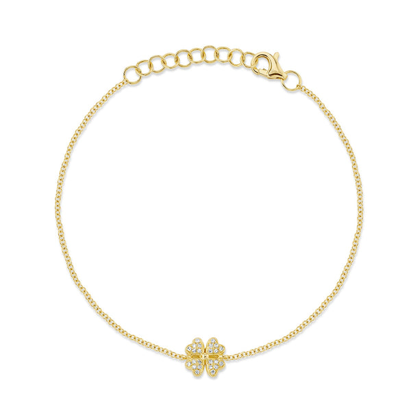 0.05CT DIAMOND CLOVER BRACELET