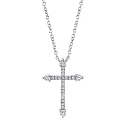 0.17CT DIAMOND CROSS NECKLACE