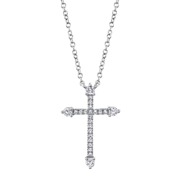 0.17CT DIAMOND CROSS NECKLACE