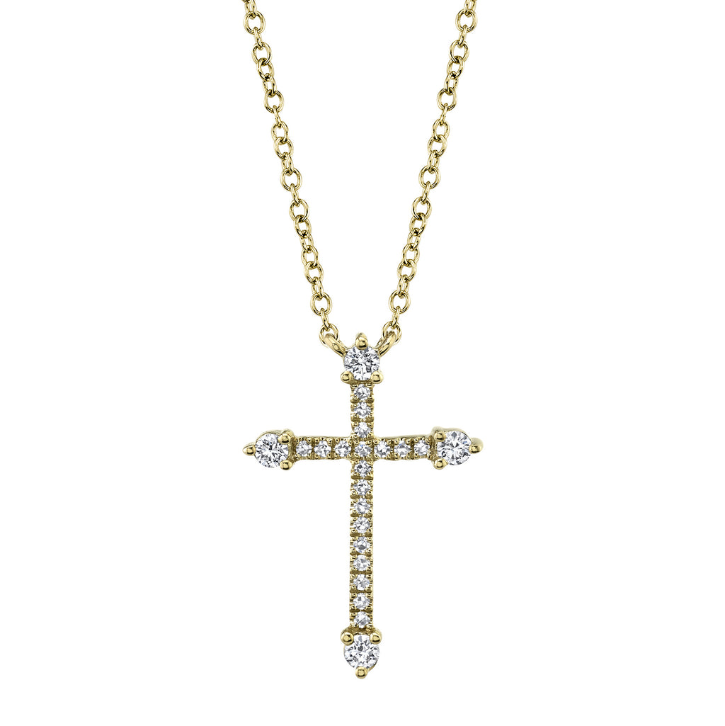 0.17CT DIAMOND CROSS NECKLACE – Shy Creation