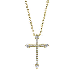 0.17CT DIAMOND CROSS NECKLACE – Shy Creation