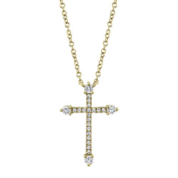 0.17CT DIAMOND CROSS NECKLACE