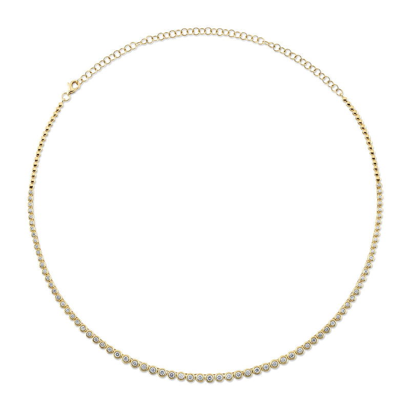 2.00CT DIAMOND BEZEL TENNIS NECKLACE