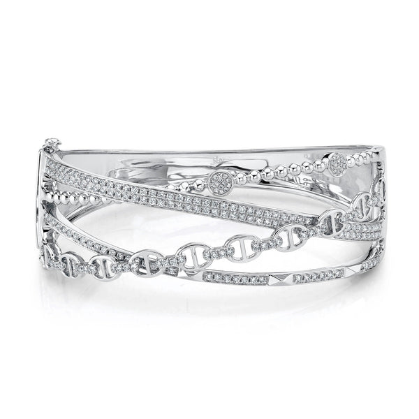 1.62CT DIAMOND LINK BRIDGE BANGLE