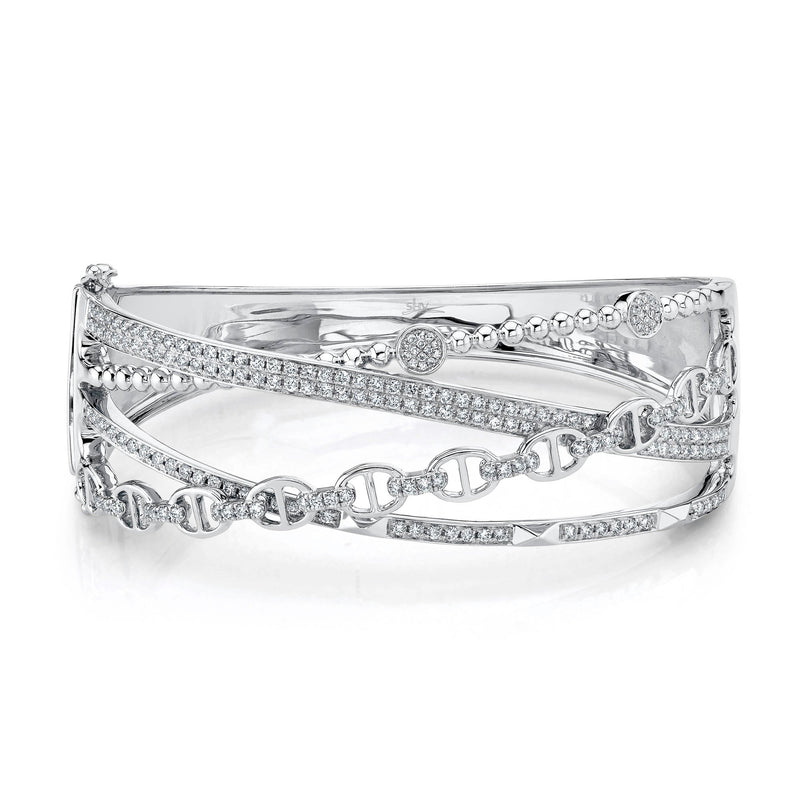 1.62CT DIAMOND LINK BRIDGE BANGLE
