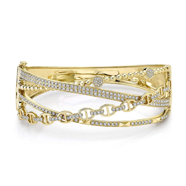 1.62CT DIAMOND LINK BRIDGE BANGLE