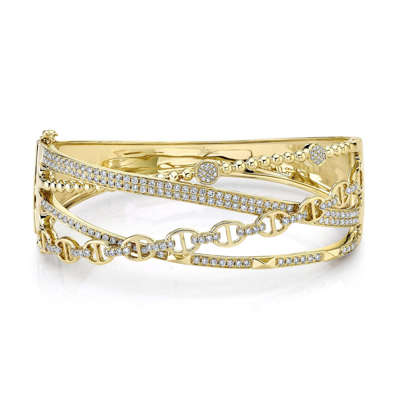 1.62CT DIAMOND LINK BRIDGE BANGLE