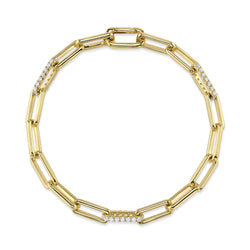 0.74CT DIAMOND PAPER CLIP LINK BRACELET