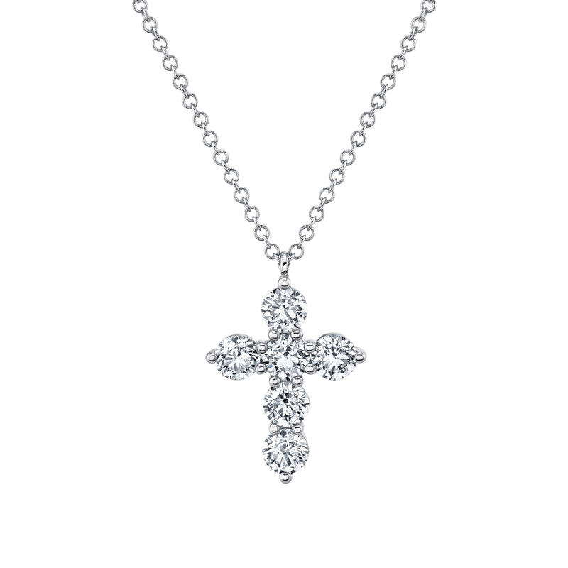1.10CT DIAMOND CROSS NECKLACE