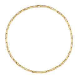 5.68CT DIAMOND PAPER CLIP LINK NECKLACE