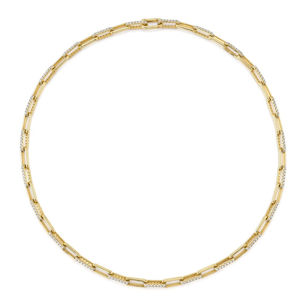 5.68CT DIAMOND PAPER CLIP LINK NECKLACE – Shy Creation