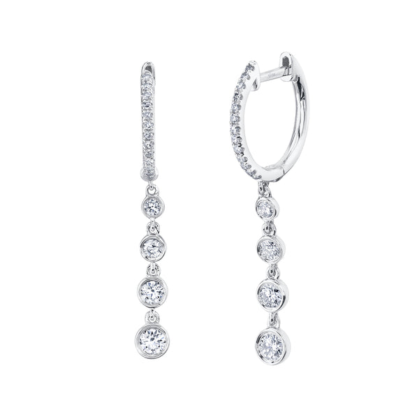 0.45CT DIAMOND BEZEL EARRING