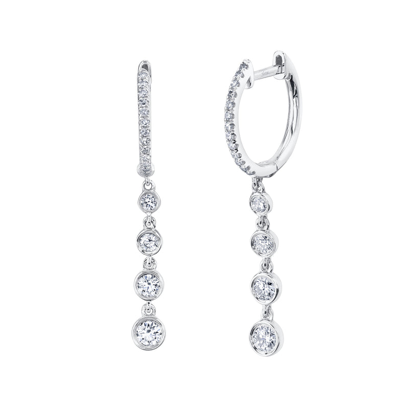 0.45CT DIAMOND BEZEL EARRING